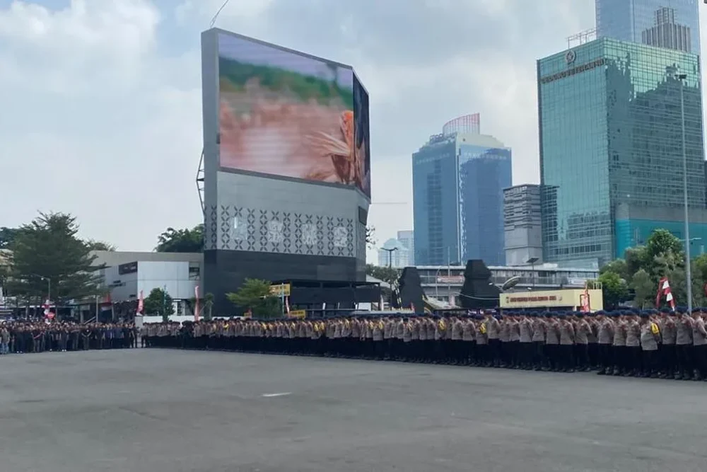 Ribuan Aparat Gabungan Banjiri Jakarta, Amankan 31 Titik Unjuk Rasa